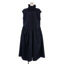 【中古】ホウガ HOUGA kiki sleeveless dress ワンピース ノースリーブ ドレープギャザーシルエット 紺 ネイビー HS11FD22 レ...