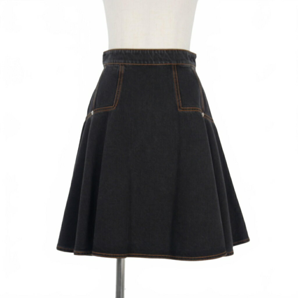 スカート alexander mcqueen Black canvas skirt (808575QBACW 1000) 数量限定・在庫限り・早い者勝ち!】 アレキサンダー
