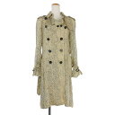 【中古】3.1 フィリップリム 3.1 phillip lim レオパード柄 シースルー トレンチコート ワンピース 2 ベージュ レディース 【ベクトル 古着】 250623