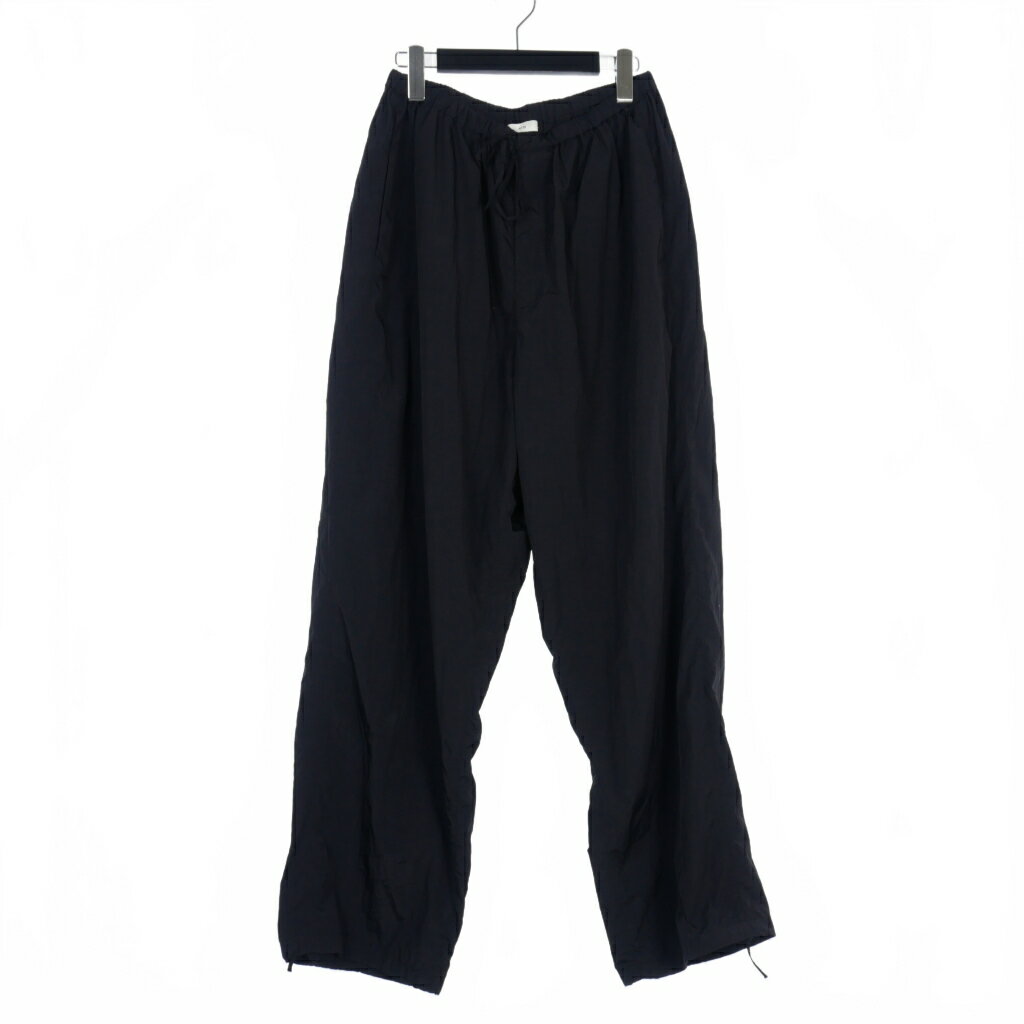 【中古】エイトン ATON ナイロン ワイドパンツ イージーパンツ 04 黒 ブラック 7112924 メンズ 【ベクトル 古着】 250617