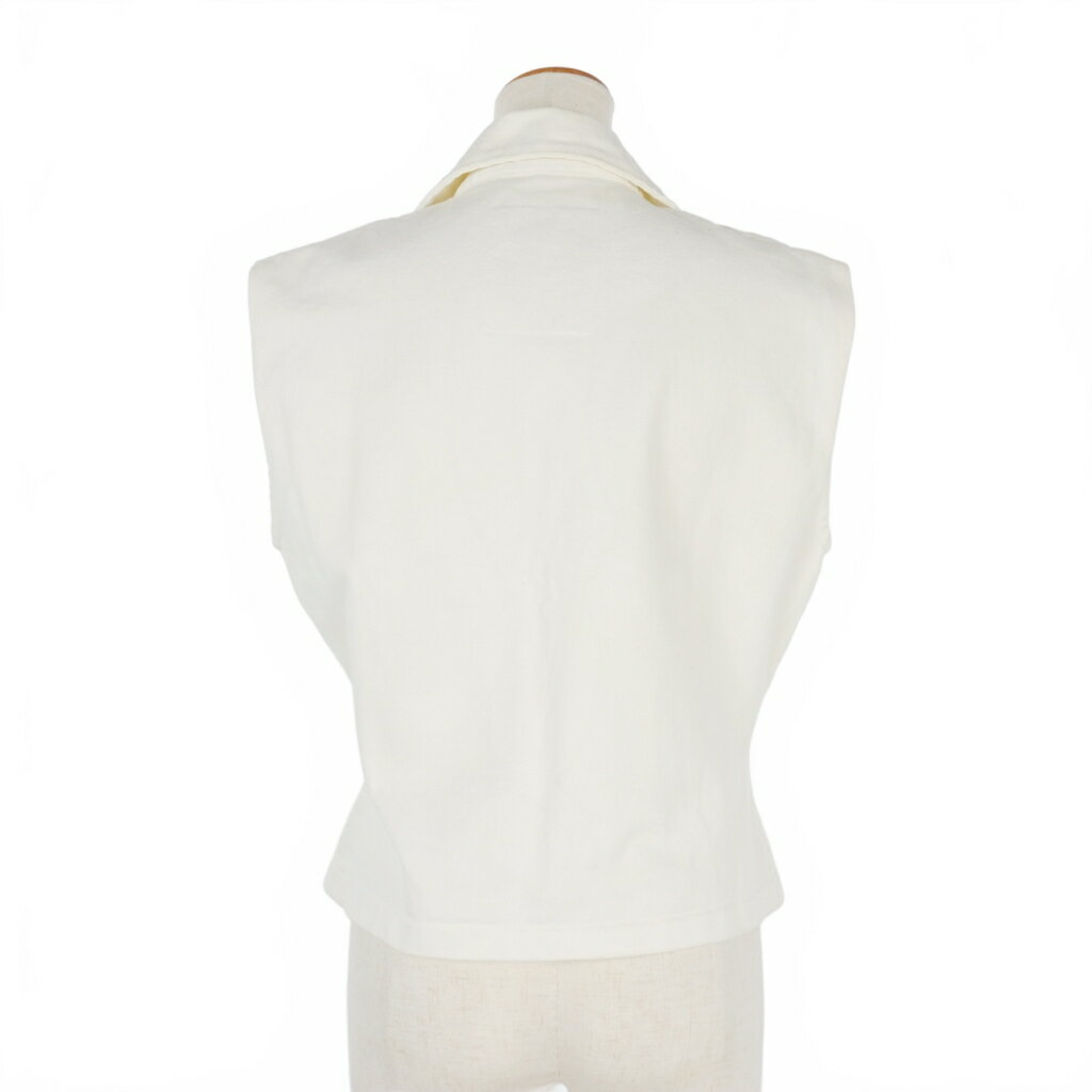 【中古】マルタンマルジェラ Martin Margiela 94AW DOLL'S WARDROBE ドール期 ノースリーブジャケット ベスト S 白 ホワイト レディース 【ベクトル 古着】 250712