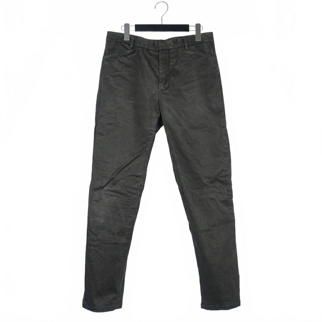 【中古】マルタンマルジェラ Martin Margiela 10 ストレッチ コーティング スリムパンツ 48 黒 ブラック メンズ 【ベクトル 古着】 250713