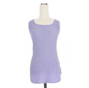 【中古】マメクロゴウチ Mame Kurogouchi 24SS Shirring Jersey Jacquard Sleeveless Top ノースリーブカットソー タンクトップ 2 パープル 紫 MM24SS-JS015 レディース 【ベクトル 古着】 250711