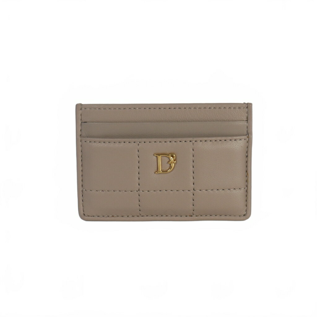 【中古】未使用品 ディースクエアード DSQUARED2 23AW レザー カードケース カードホルダー ベージュ S83CC0023 国内正規 メンズ レディース 【ベクトル 古着】 250912