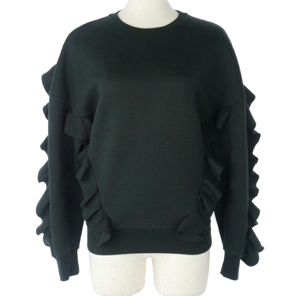 乐天商城 - 【中古】ステラマッカートニー STELLA McCARTNEY フリルスウェット トレーナー 長袖 丸首 無地 36 黒 ブラック レディース 【ベクトル 古着】 260611