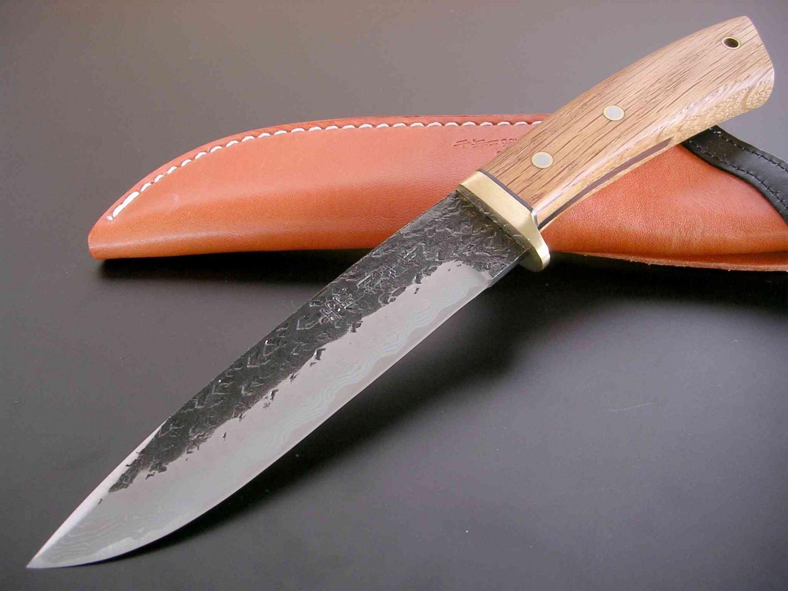 浅津利幸 ダマスカス短刀槌目 大 (MI-11) コンビニ受取不可