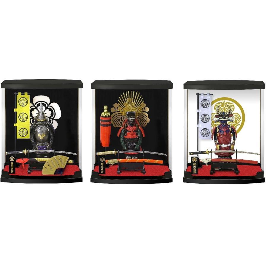 オブジェ　戦国武将ミニチュア　フィギュア　三英傑セット徳川家康・織田信長・豊臣秀吉　A-04・08・12