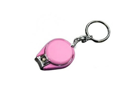 V.ROAD　和製丸型爪切り　キーホルダー付き　ピンク（RN-26P）　　　メール便にてお届け手配