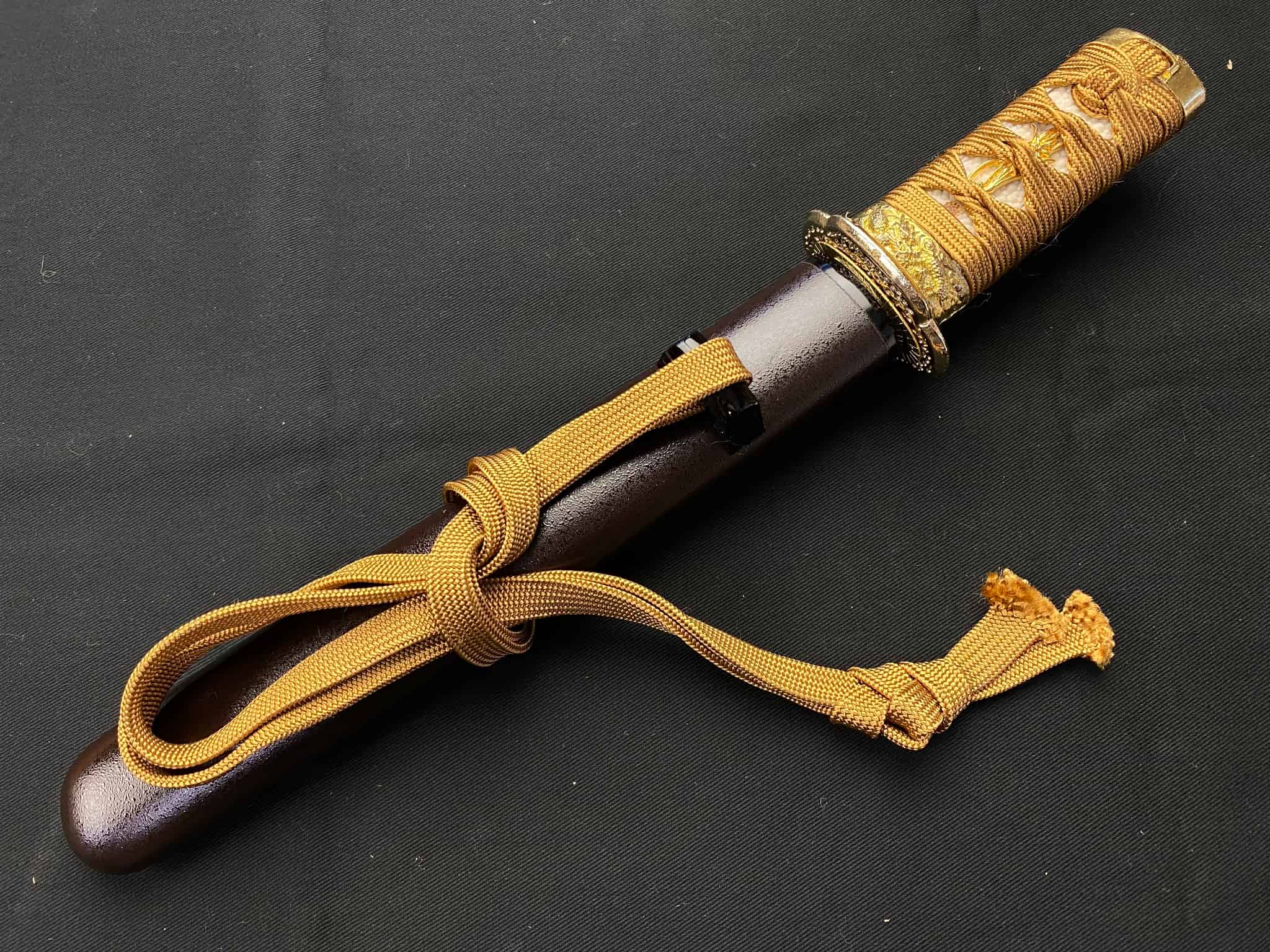 V.ROAD　模造刀　短刀・御守刀　茶石目6寸　　刀袋　房　付き 3