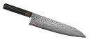 伊勢屋治平鍛造ダマスカス 牛刀包丁 210mm 黒パッカー / ココボロ I-4 コンビニ受取不可