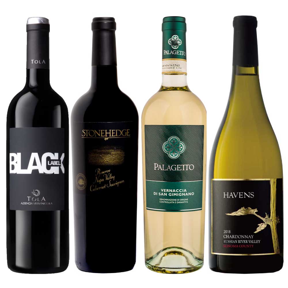 プレステージクリスマスワインバスケットB 赤2本白2本 [ ワインセット 赤ワイン 白ワイン ]のサムネイル