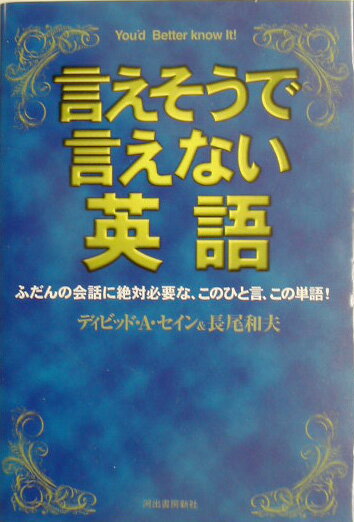 【中古】言えそうで言えない英語/河出書房新社/ディビッド・セイン（単行本）