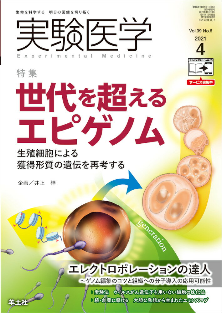 【中古】実験医学 生命を科学する明日の医療を切り拓く Vol．39　No．6（202/羊土...