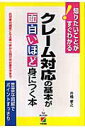 【中古】クレ-ム対応の基本が面白いほど身につく本 応対者の誠意こもる第一声から詫び状の書き方まで /中経出版/舟橋孝之(単行本(ソフトカバー))