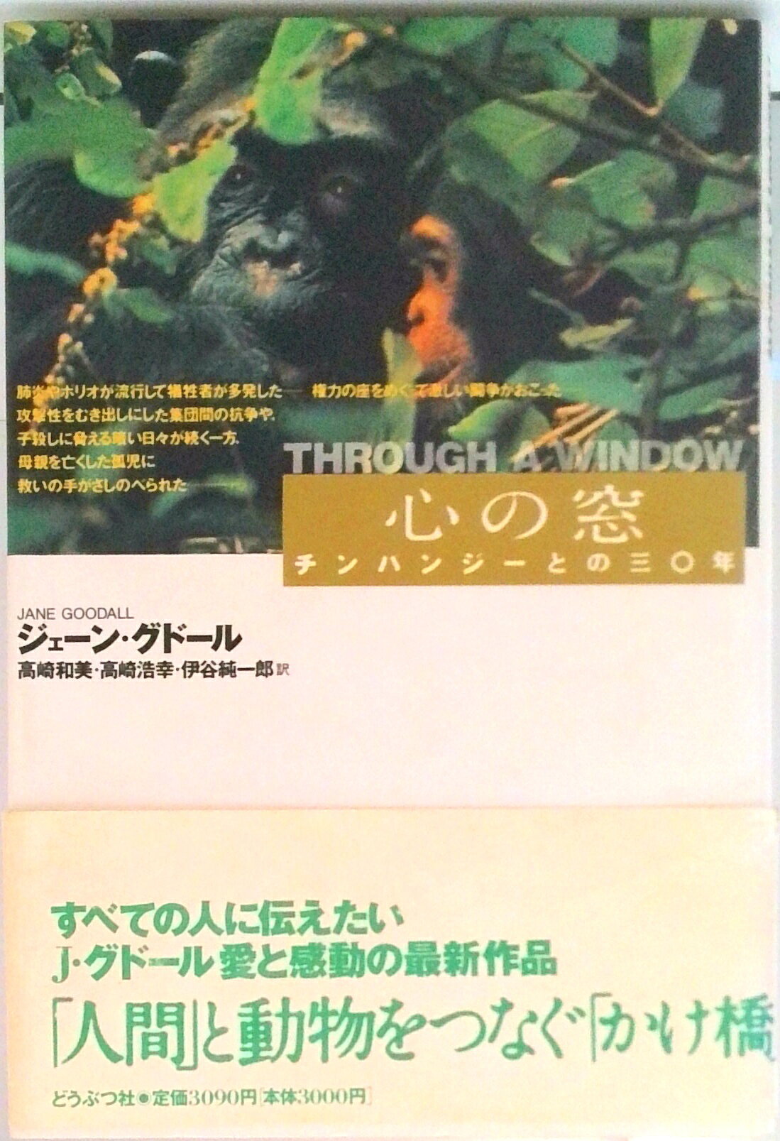 【中古】心の窓 チンパンジ-との三〇年/どうぶつ社/ジェ-ン・グド-ル（単行本）