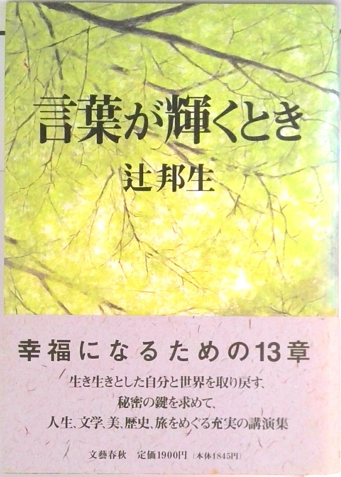 【中古】言葉が輝くとき/文藝春秋/辻邦生（単行本）