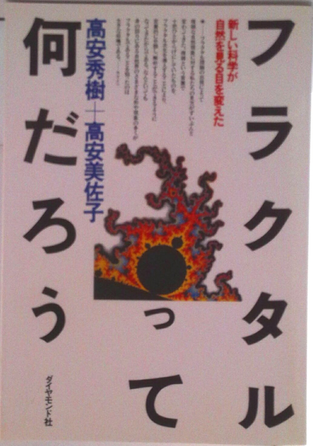 【中古】フラクタルって何だろう 新しい科学が自然を見る目を変えた/ダイヤモンド社/高安秀樹（単行本）