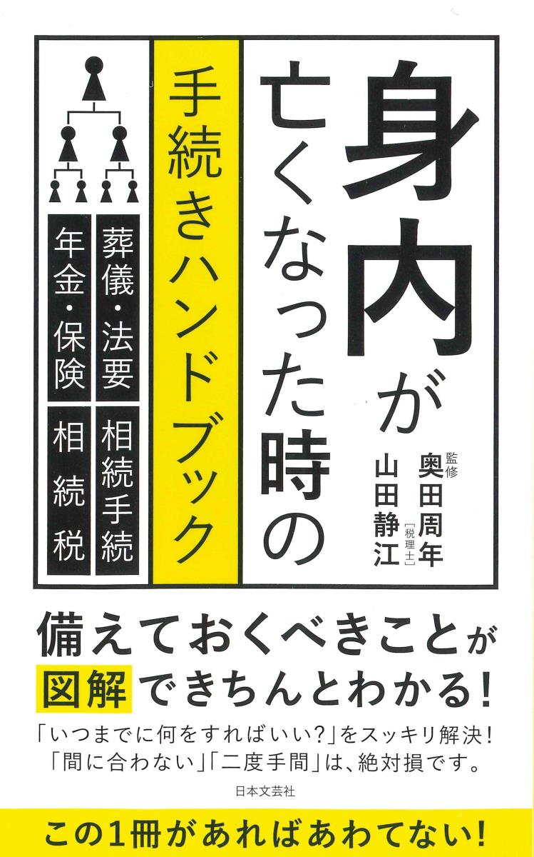 【中古】身内が亡くなった時の手続きハンドブック/日本文芸社/奥田周年（新書）