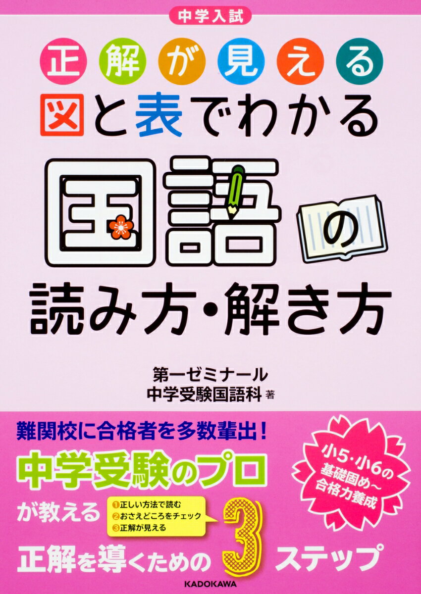 【中古】中学入試　正解が見える　図と表でわかる　国語の読み方・解き方/KADOKAWA/第一ゼミナール中学受験国語科（単行本）