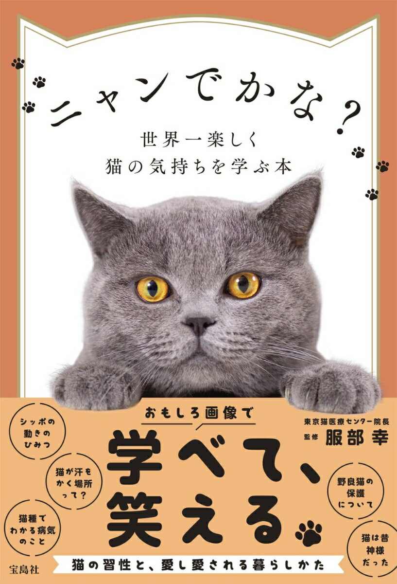 【中古】ニャンでかな？世界一楽しく猫の気持ちを学ぶ本/宝島社/服部幸（単行本）