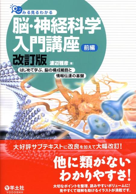 【中古】みる見るわかる 脳・神経科学入門講座 はじめて学ぶ、脳の構成細胞と情報伝達の基盤 前編 改訂版/羊土社/渡辺雅彦（単行本）