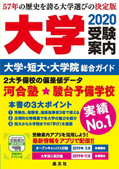 【中古】大学受験案内 大学・短大・大学院総合ガイド 2020年度用/晶文社/晶文社学校案内編集部（単行本）
