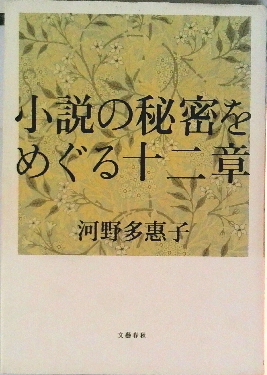 【中古】小説の秘密をめぐる十二章/文藝春秋/河野多恵子（単行本）