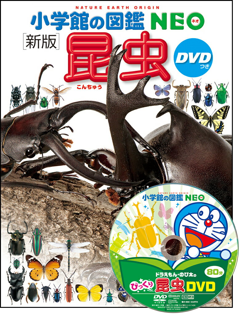 【中古】小学館の図鑑NEO〔新版〕 昆虫 DVDつき（大型本）