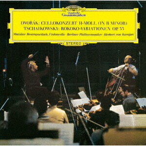 【中古】Dvorak ドボルザーク / ドヴォルザーク：チェロ協奏曲、チャイコフスキー：ロココ変奏曲 ムスティスラフ・ロストロポーヴィチ、ヘルベルト・フォン・カラヤン＆ベルリン・フィル vaboo-24539356 VALUE BOOKS パッケージ画像