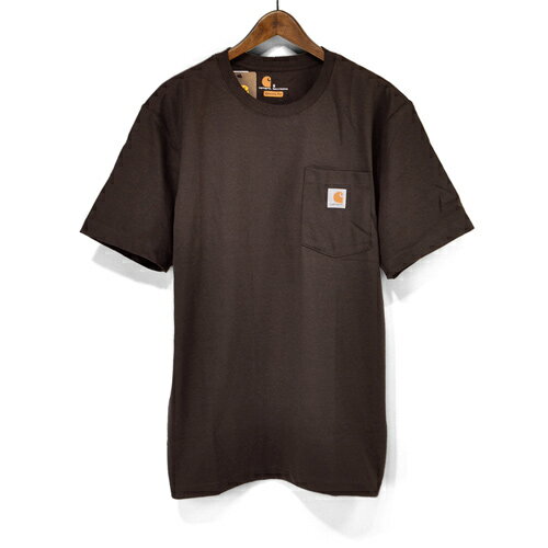 カーハート CARHARTT ポケット 付き 半袖 Tシャツ K87 S/S TEE USA モデル クルーネック ブランド ロゴ ワンポイント 無地 ビッグ サイズ ワークウェア メンズ レディース 韓国 ファッション カジュアル スケーター ストリート アメカジ ヒップホップ ダンス プレゼント