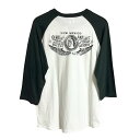 Acoustic アコースティック モーターオイルラグラン 7分袖Tシャツ AC23001 MOTOR OIL Q/S TEE シンプルデザイン ヴィンテージ アメカジ ルード バイカー