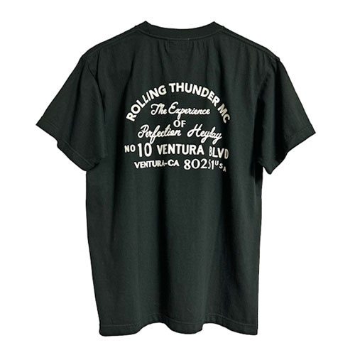 Acoustic アコースティック ローリングサンダーTシャツ AC23205 ROLLING THUNDER TEE 肉厚で柔らかな頑丈Tシャツ シンプルデザイン ヴィンテージ アメカジ ルード バイカー