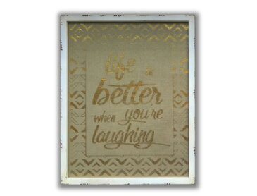 【HOUSE USE PRODUCTS】GLASS ART GILDING(グラスアートギルディング)Life is better ガラス広告デザイン アメリカ雑貨 アメリカン雑貨 レトロ アンティークインテリア ショーウインドウ サインボード サインプレート ガラスフレーム 壁面装飾 ウォールデコ ディスプレイ