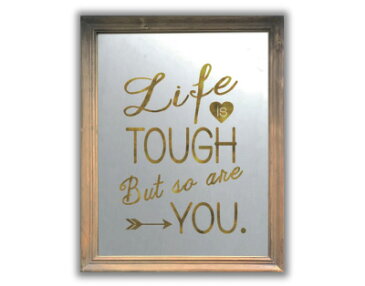 【HOUSE USE PRODUCTS】GLASS ART GILDING(グラスアートギルディング)Life is tough ガラス広告デザイン アメリカ雑貨 アメリカン雑貨 レトロ アンティークインテリア ショーウインドウ サインボード サインプレート ガラスフレーム 壁面装飾 ウォールデコ ディスプレイ