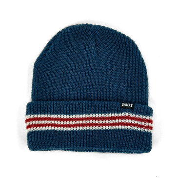 BANKS(バンクス)帽子 ニット キャップ BE0014 STRIPE BEANIE 浅め 良く伸びる 柔らかい ライン シンプル ストライプ ビーニー ニット 帽 ぼうし ワッチ キャップ mens メンズ 男性用 アクリル100% アメカジ ストリート サーフブランド ネコポス対応