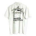 RealBvoice FISHING リアルビーボイス フィッシング ツナハンター ポロシャツ FISHING TUNA HUNTER POLO SHIRT 23SSRBV-FH-012 ホワイト 白 吸水 速乾 コットン メンズ 釣り ビーチ ジム トレーニング キャンプ アウトドア