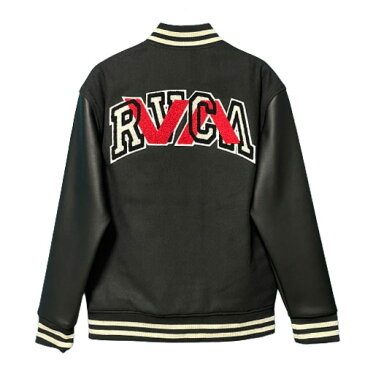 RVCA ルーカ VARSITY LETTERMAN JKT バーシティー レターマン ジャケット スタジアム ジャケット ジャンバー スタジャン BB042-768 ビッグ ロゴ ルカ 人気ブランド おすすめ ストリート サーフ スケート スノー ボード プレゼント