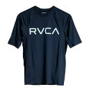 ルーカ RVCA SS RASHGUARD ラッシュ ガード ハーフスリーブ メンズ 半袖 ロゴ Tシャツ BA041807 bc041-807 水陸両用 ワークアウト マリン スポーツ ビーチ 海 UVカット 水着 サーフィン アウトドア キャンプ コンプレッション ストレッチ ウェア Tシャツ 送料無料