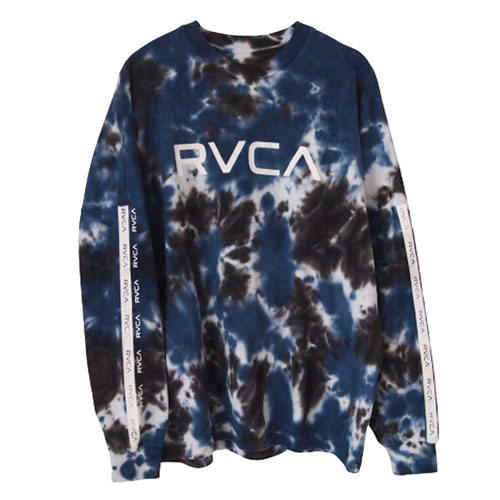 RVCA ルーカ BIG RVCA LS TEE ビッグ ルーカ 長袖 ロンT ロング スリーブ Tシャツ BB041-052 タイダイ メンズ 大きい オーバー サイズ ビッグ シルエット ルカ デカ ロゴ プリント 袖 ライン Tee ティー シャツ ペア リンク コーデ サーフィン スケート Tシャツ ☆送料無料☆