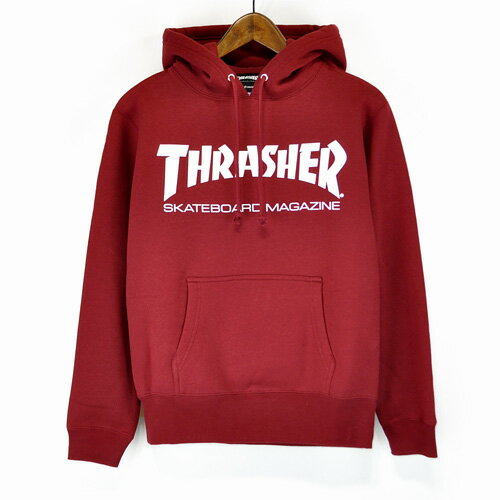 THRASHER スラッシャー パーカー プルパーカー TH8501 マグロゴプリントプルオーバーパーカー MAG LOGO SWEAT PARKA スウェットフーディー スウェットパーカー フードスウェット スエット 裏起毛 トレーナー メンズ レディース スケーター スケボー☆送料無料