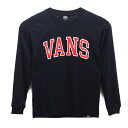 VANS バンズ キッズ 長袖 Tシャツ Arch Logo Boys LS T-Shirt アーチ ロゴ ボーイズ ロングスリーブ Tシャツ キッズ 121K5020400 ヴァンズ スケボー 子供服 ジュニア ユース ベビー 幼児 小児 園児 小学生 トップス 女の子 男の子 スケート ダンス