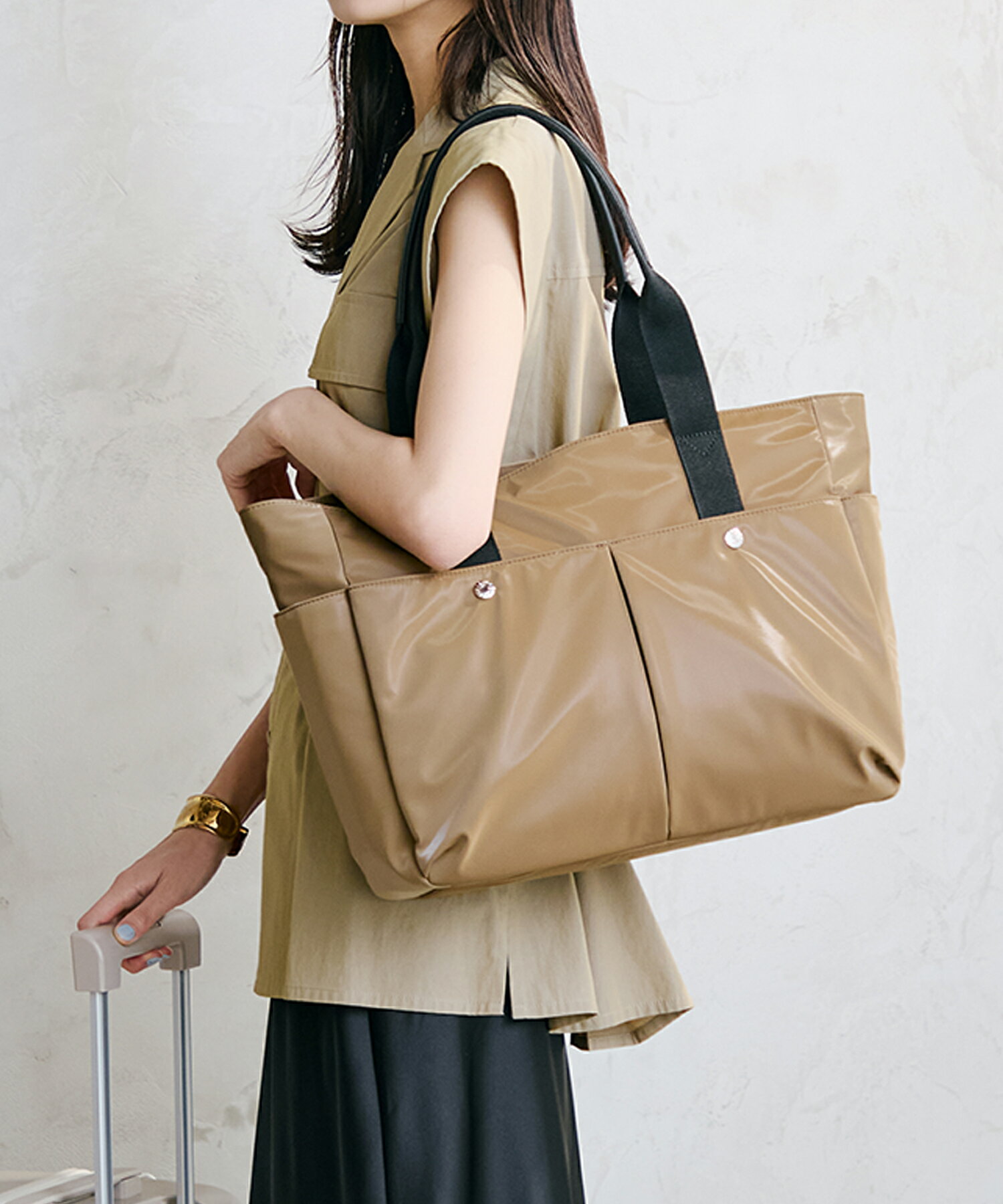 【公式】【Breath TOPKAPI】 Train 防水 ポリエステル ビッグ トート バッグ / 8ポケット/ キャリー 対応 ブレス トプカピ 撥水 雨 梅雨