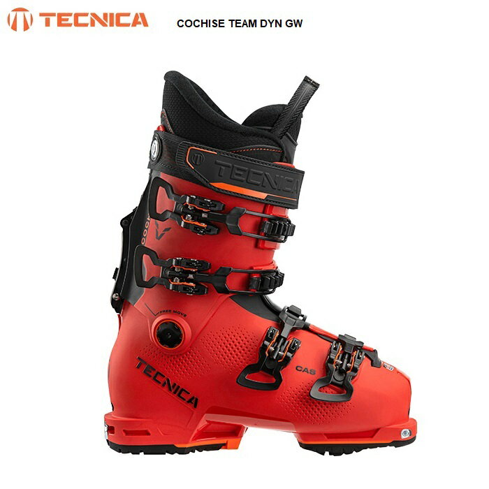 TECNICA テクニカ スキーブーツ ALL MOUNTAIN / FREERIDE COCHISE TEAM DYN GW FLEX：90 LAST：99mm SIZE：MP 220 - 275 WEIGHT：1680g(MP 245) SHELL：PU Quick Instep CUFF：PP Back Spine Carbon Co-injected LINER：SPORT MOBILITY CUFF：T-Ride Hiking System with locking screw RATCHETS：Double hiking hook POWER STRAP：35mm strap BUCKLE：4 Light buckles SOLES：GripWalk Low tech inserts ※モニターの発色によって色が異なって見える場合がございます。 ※ご注意※ ・製造過程で細かいキズがつくことがあります。ご了承ください。 ・実店舗と在庫を共有しているため、タイミングによって完売となる場合がございます。