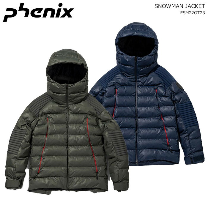 PHENIX/フェニックス ベストオンジャケット/Phenix SNOWMAN JACKET/esm22ot23 Phenix SNOWMAN JACKET ○表地　ハイディスティニータフタ2Lフェイスサイドシーレ ポリエステル100％, 4WAYストレッチツイル 2L ポリエステル100％ ○中綿　REPREVER ポリエステル100％ ・耐水圧20,000mm ・袖口インナーカフス ・ゴーグルポケット ・チケットホルダー ・ウエストスノーガード ・スリムフィット REPREVER REPREVERは使用済みのペットボトルなどのリサイクル素材から作られたリサイクル繊維のブランド 商品サイズ S　(胸囲115 前丈53.5 後丈71.7 ゆき丈86.9)cm M　(胸囲119 前丈55.5 後丈73.8 ゆき丈89.6)cm L　(胸囲123 前丈57.5 後丈75.9 ゆき丈92.3)cm XL　(胸囲127 前丈59.5 後丈78 ゆき丈95)cm XXL　(胸囲133 前丈61.5 後丈80.1 ゆき丈98)cm XXXL　(胸囲139 前丈63.5 後丈82.2 ゆき丈101)cm