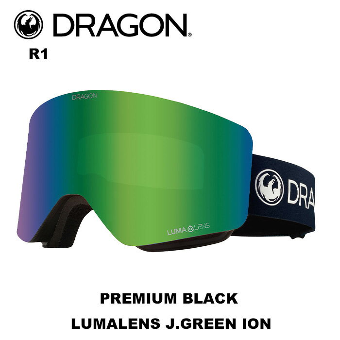 DRAGON hS S[O R1 PREMIUM BLACK LUMALENS J.GREEN ION 23-24 fyԕisiz