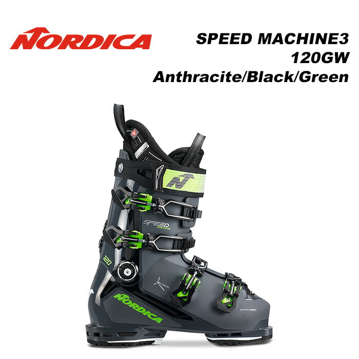Nordica mfBJ XL[u[c SPEED MACHINE3 120GW Anthracite/Black/Green 23-24 f