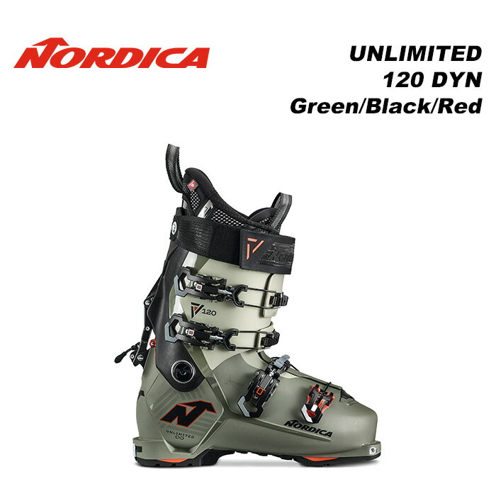 Nordica ノルディカ スキーブーツ TOURING UNLIMITED 120 DYN Green/Black/Red size range: 22,5-30,5 ※ご注意※ ・製造過程で細かいキズがつくことがありますが、不良品には該当いたしません。 ・実店舗と在庫を共有しているため、タイミングによって完売となる場合がございます。 ・モニターの発色によって色が異なって見える場合がございます。