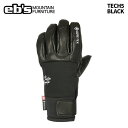 eb's【24/25・TECH5:BLACK】エビス グローブ テックファイブ 耐水 防水 保温 スキー スノボ スノーボード ウィンターグローブ 五指タイプ
