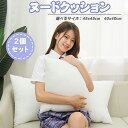 \マラソン限定★ポイントアップ実施中!/クッション (2個セット) 快適 ベッド ソファークッション 高弾性ポリエステル コットン入り 高反発 洗える 45×4...
