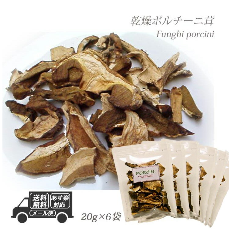 イタリア産 乾燥 ポルチーニ茸 120g 20g×6袋 【メール便】 パスタ 生クリーム リゾット 簡単 小分け 個..